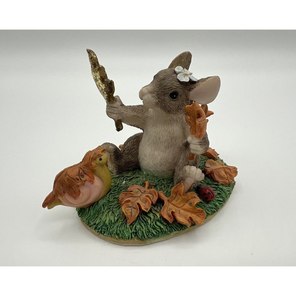 Vintage Charming Tails Maxine's Leaf Collection 2.5” Figurine Fitz and Floyd